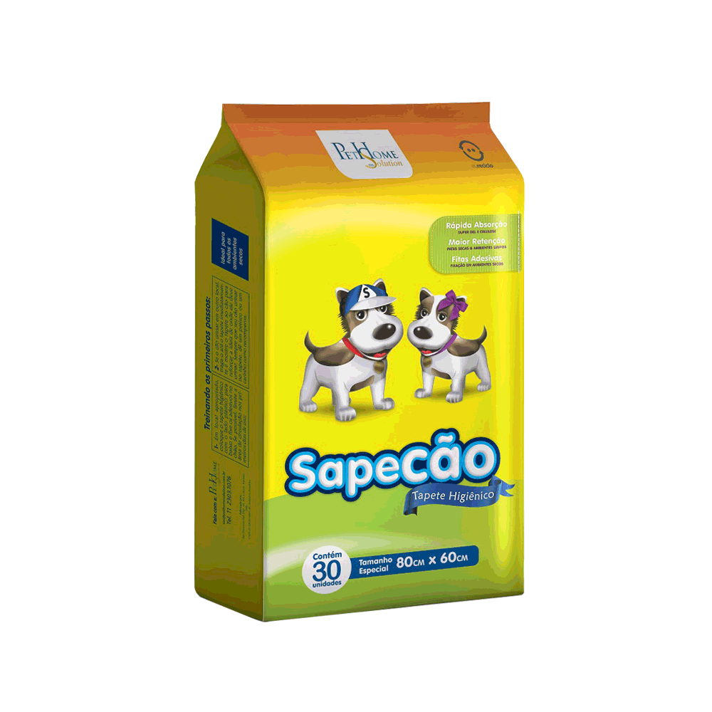 Tapete Higiênico Sapecão 80x60 - 30 unidades