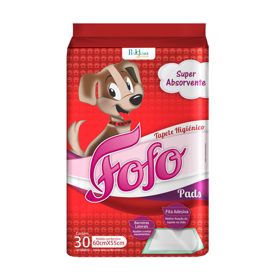 Tapete Higiênico Fofo Pads 60x55  - 30 unidades