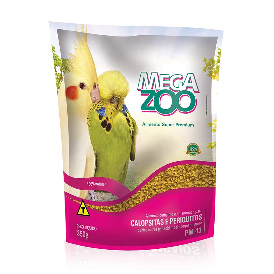 Megazoo Ração para Calopsita e Periquito PM13 - 350 g