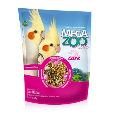 Megazoo Ração Mix para Agapornis e Calopsitas - 350g