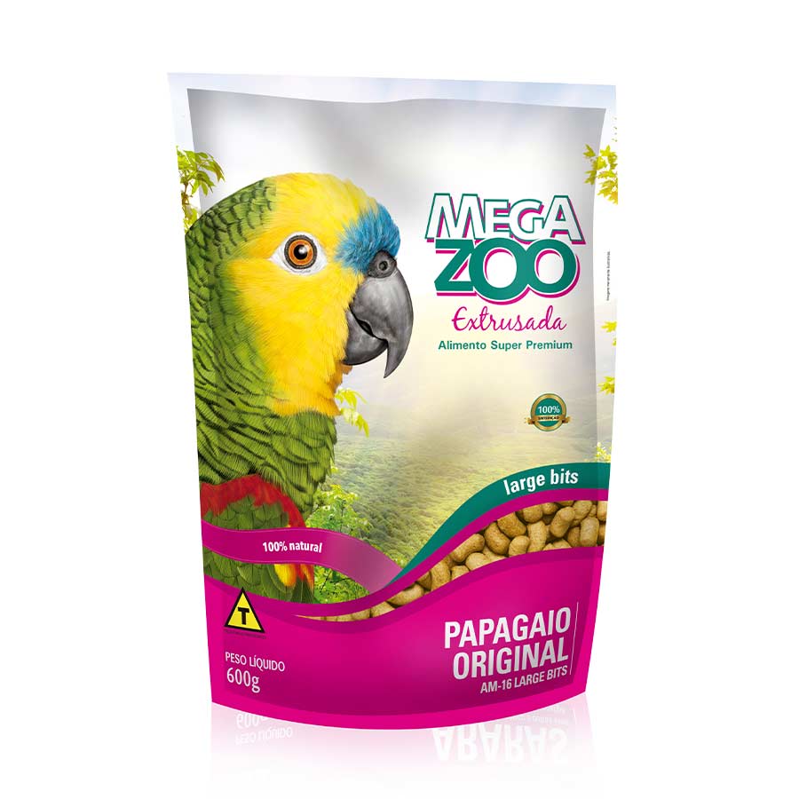 Megazoo Ração Extrusada para Papagaio Large - 600g