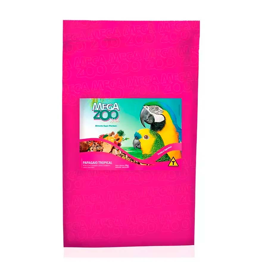 Megazoo Ração Mix para Papagaios Tropical - 6kg